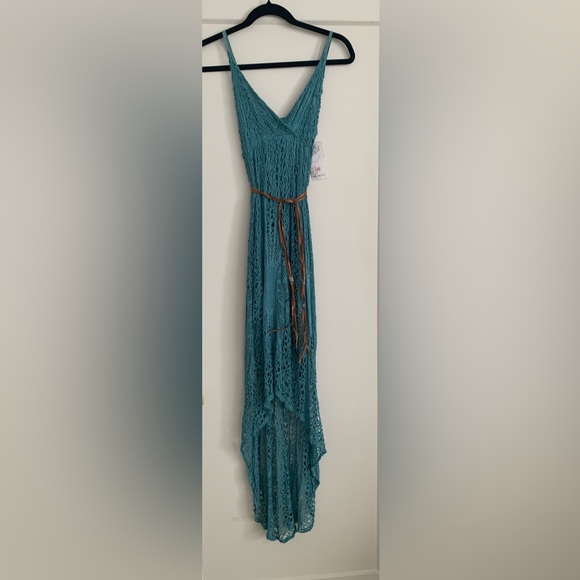 Italian Teal knit Maxi Dress - Picture 4 of 4